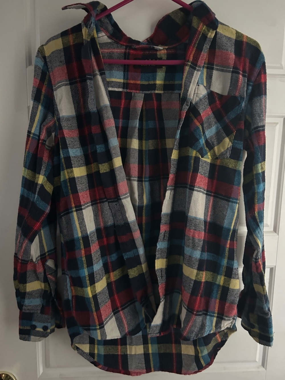 Ativa Multicolor Plaid Button-Up Shirt Jacket